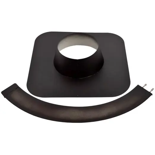 Varde aluminium inddækning med vandnæse sort, 0-5°