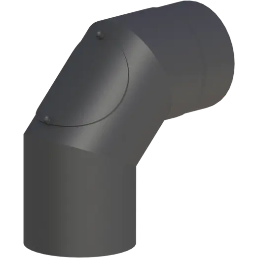 Morsø vinkelrør Ø150 sort 90G