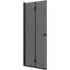 Scanbad foldedør 99x200cm sort/røgfarvet glas
