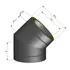 Varde skorstensbøjning sort, 45°