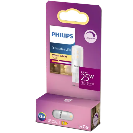 Philips Stift LED pære G9 25W 1 pack