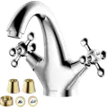 Geyser magnolia håndvask armatur krom/guld