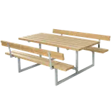 Plus Basic Bord/Bænkesæt m/2 ryglæn 177 cm ThermoWood®