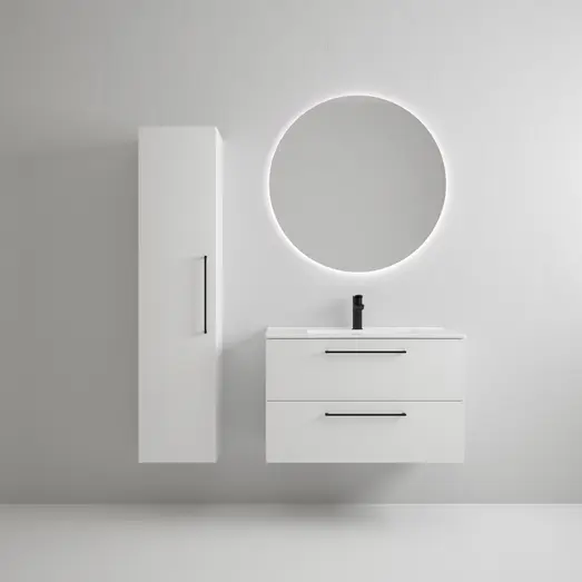 Milobad badmiljø Alpine 80 cm mat hvid