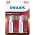 Philips Alkaline LR20 batteri 2 stk.