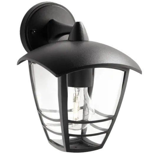 Philips Creek udendørs væglampe med nedad lys sort