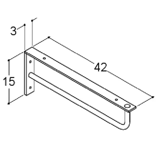 Scanbad konsol 420x150x30 cm krom