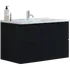 Scanbad Aria badmøbel m/vask, 2 skuffer, sort eg