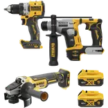 DeWALT DCK355P2T-QW 18V kombokit med 3 maskiner 2x5.0 Ah batterier