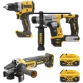 DeWALT DCK355P2T-QW 18V kombokit med 3 maskiner 2x5.0 Ah batterier