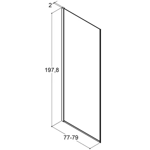 Scanbad brusevæg 79x197,8cm