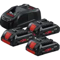 Bosch startersæt PC 18V inkl. 3 x 4 Ah batterier