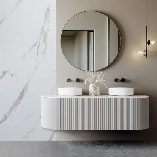 Fibrotech SPC vægpanel 4x1000x2600 mm white marble