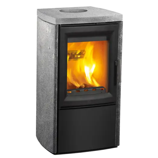 Varde Aura 3 brændeovn grå natursten