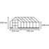 Halls ICON 8 9,7 m² sort m/3 mm delt glas og fundament