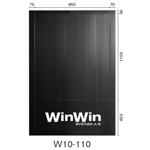 Bygtjek WinWin Plade sort 450x950x50 mm