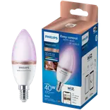 Philips Smart WiZ color LED pære E14 4,3W kerte mat