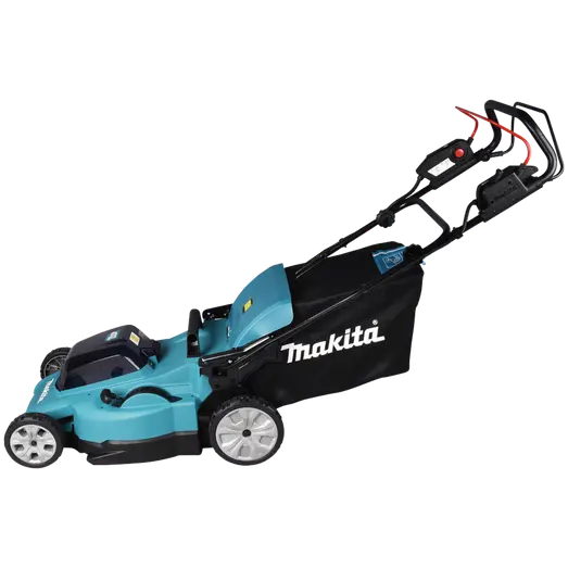 Makita DLM481PT2 plæneklipper inkl. 2x5,0 Ah batteri og lader