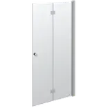 Scanbad brusedør 180 grader satin/klart glas 200x100 cm