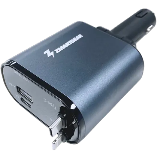 Zmartgear 12V oplader med udtrækkelige kabler