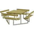 Plus Twist bord/bænkesæt med 4 ryglæn 227 cm