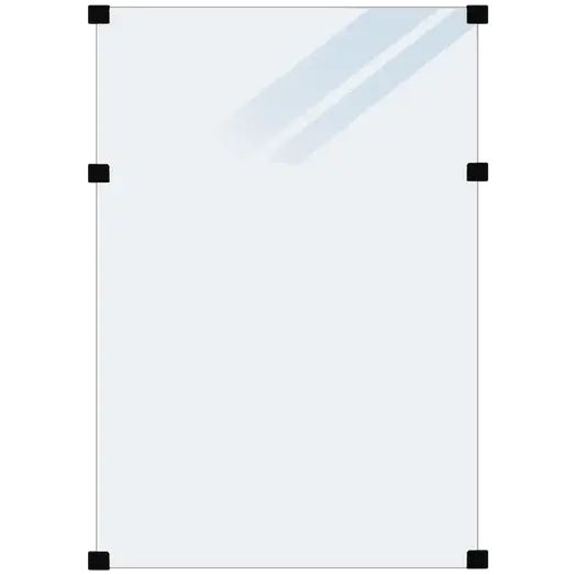 PLUS Hærdet glashegn frosted 90×127 cm