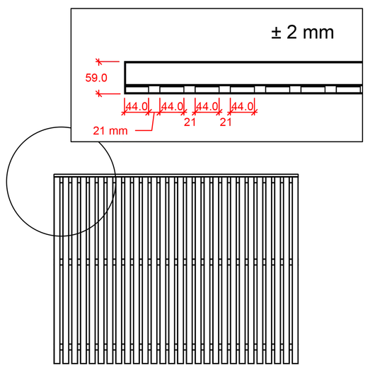 Plus Sendai hegn 180 cm hvid