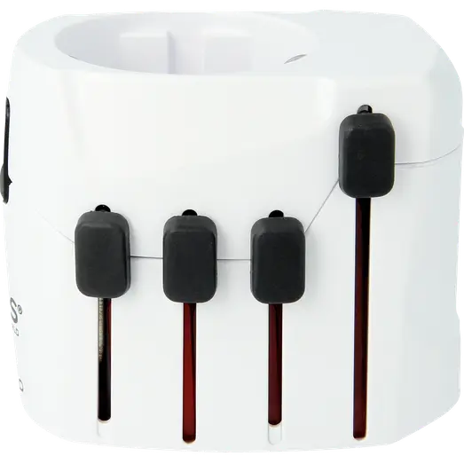 Verdensadapter Pro 6,3A hvid