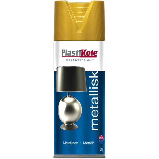 Plasti-kote metal 452 spraymaling guld 400 ml