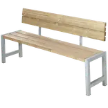 Plus Plankebænk m/ryglæn 176 cm ThermoWood®