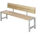 Plus Plankebænk m/ryglæn 176 cm ThermoWood®