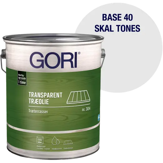 GORI 304 transparent træolie træterrasse base 40 4,5 L