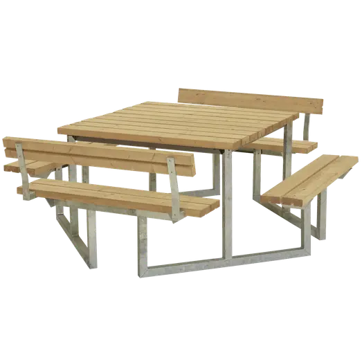 Plus Twist Bord/Bænkesæt m/2 ryglæn 204 cm ThermoWood®