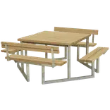 Plus Twist Bord/Bænkesæt m/2 ryglæn 204 cm ThermoWood®