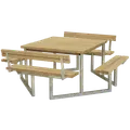Plus Twist Bord/Bænkesæt m/2 ryglæn 204 cm ThermoWood®
