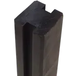 PLUS Krydsskåret Profilstolpe m/2 spor 9×9×268 cm Sort