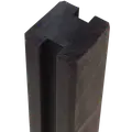 PLUS Krydsskåret Profilstolpe m/2 spor 9×9×268 cm Sort
