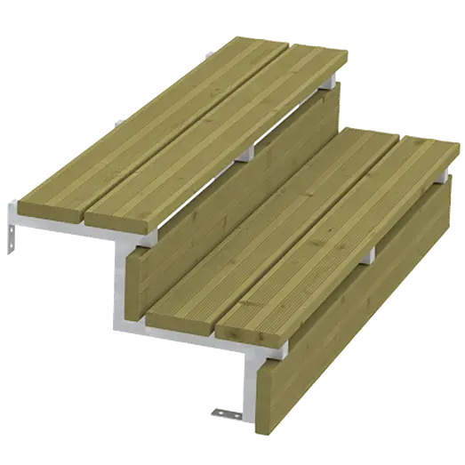 Plus 34,2° Trappevange 2 trin m/beslag Trindybde 28 cm