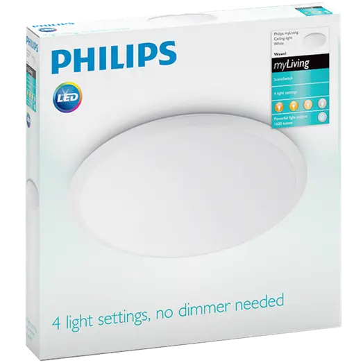 Philips Wawel plafond 17W hvid