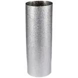 Plastmo sokkelknæ lige nedførsel 75 mm aluzink
