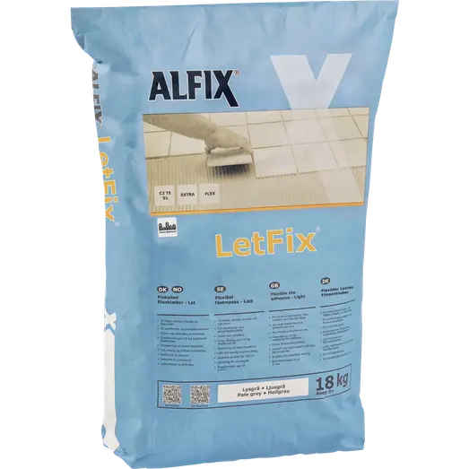 Alfix LetFix 18 kg lysegrå