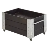 Plus Cubic blomsterkasse med hjul 87x50 cm sort