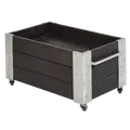 Plus Cubic blomsterkasse med hjul 87x50 cm sort