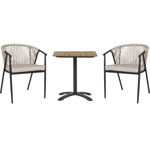 Morsø cafesæt med 2 Dragør stole sand