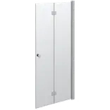 Scanbad foldedør 180 grader satin/klart glas 200x90 cm
