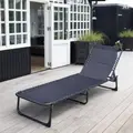 Relax liggestol i alu 58x187 cm sort