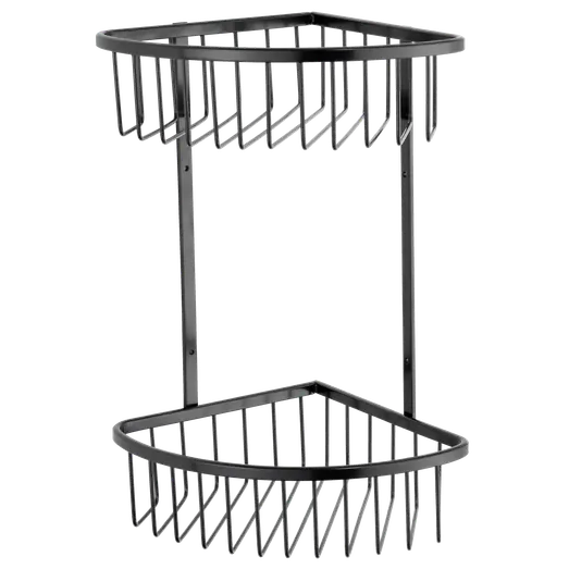 Dobbelt sæbehylde hjørne mat sort