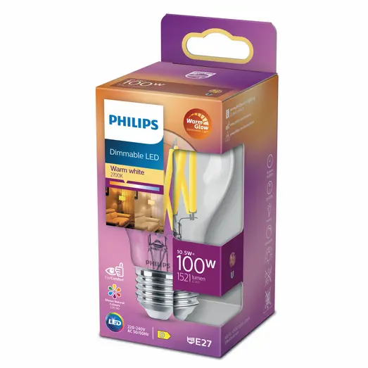 Philips Standard LED pære 100W E27 klar