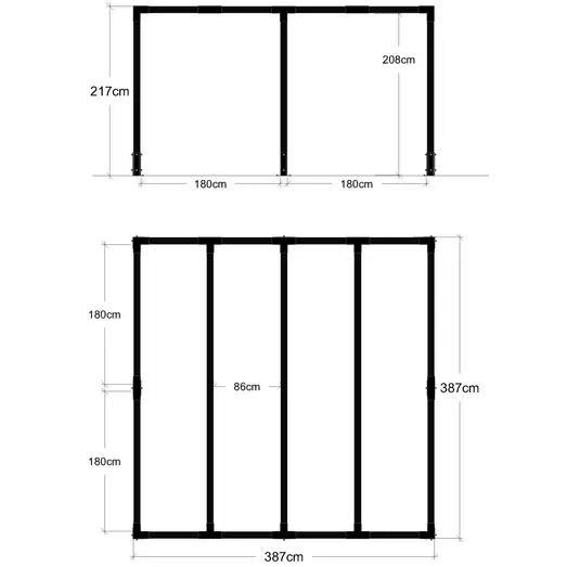 Plus cubic pergola sort