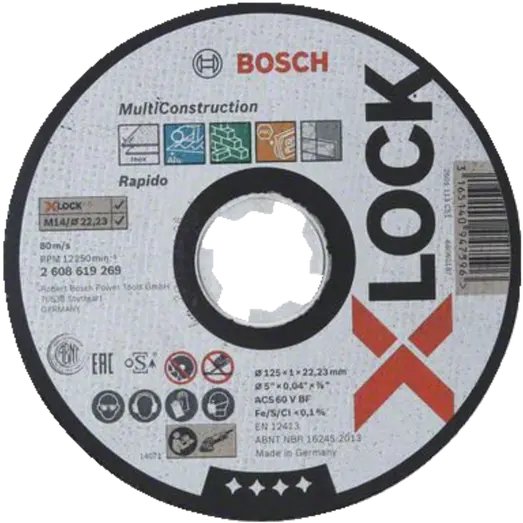 Bosch X-Lock skæreskive Multi Material lige 125x1 mm